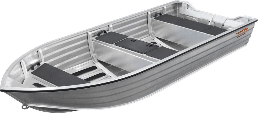 14 ft Aluminum V Hull Wide Beam Fishing Boat angled view (2)(001)